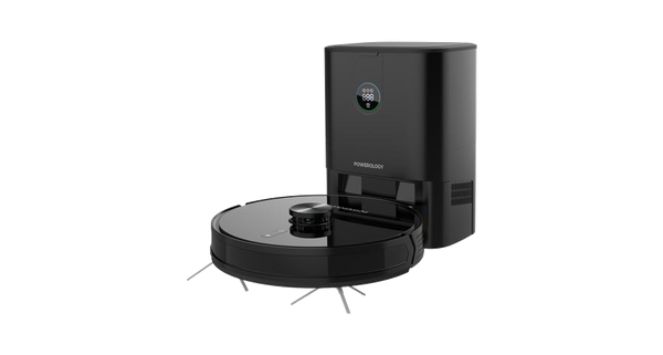Powerology Smart Station Robot Vacuum & Mop - Black