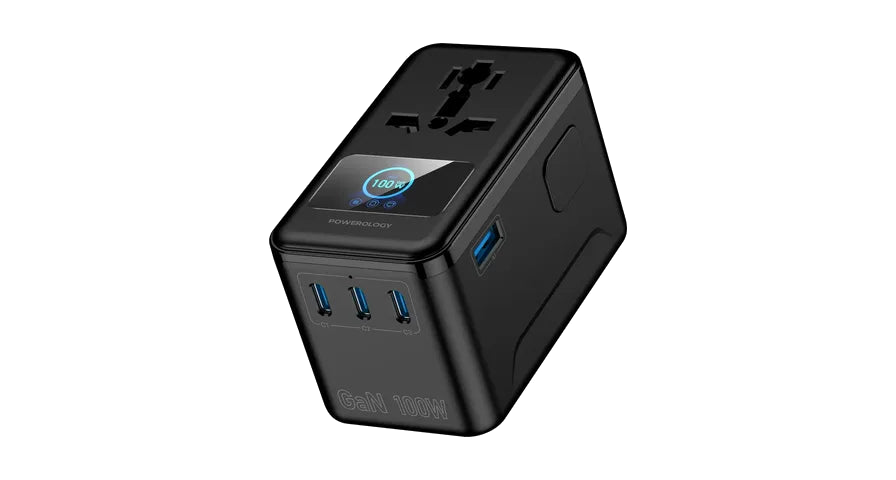 Powerology Voltvoya GaN Travel Adapter - Black