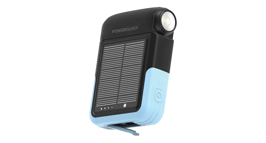 Powerology Sante 10000mAh Solar Power Bank - Black