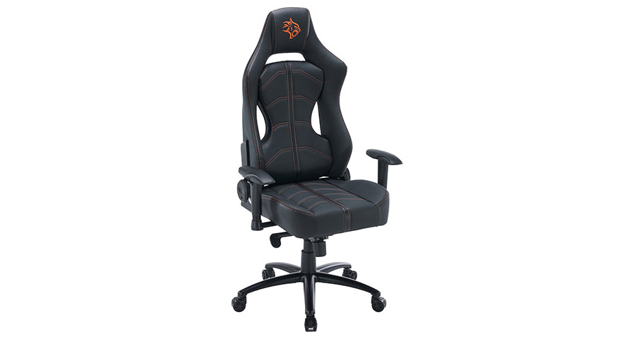 Porodo Gaming Predator Pro Chair Molded Backrest & Seat with 2D Armrest - Black/Orange