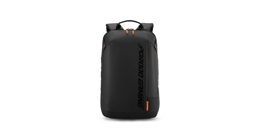 Porodo Gaming Water-Resistant PU Laptop Backpack With USB-C Port - Black