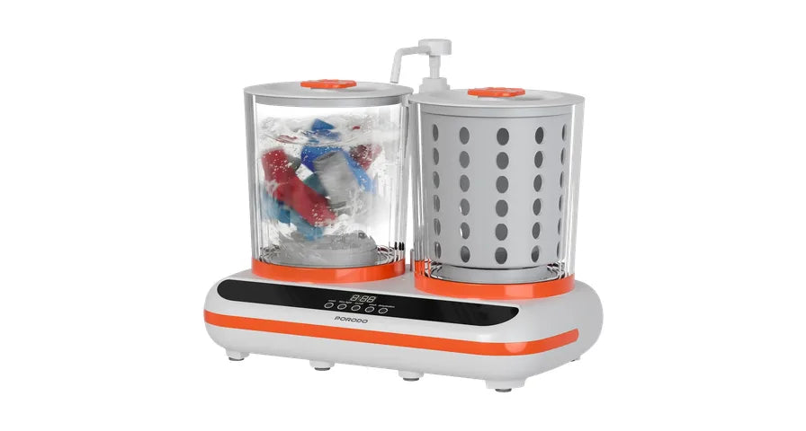 Porodo Lifestyle Launder Twin 2L Portable Mini Washing Machine - White