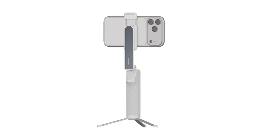 Porodo Malibu Selfie Stick with Tripod and Bluetooth Shutter Button - White
