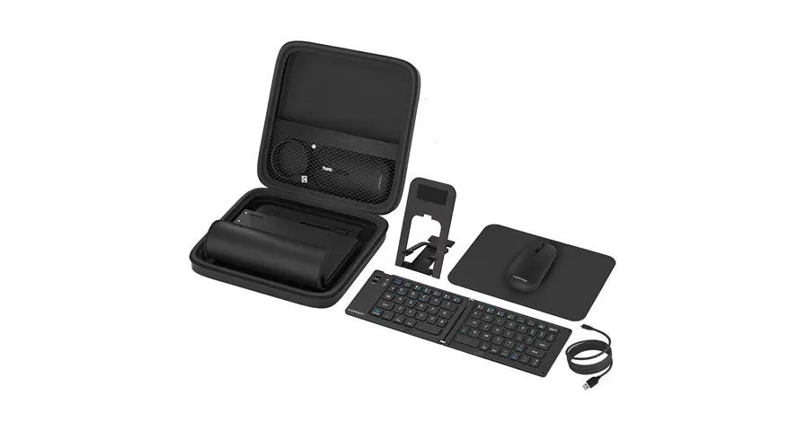 Porodo 6-In-1 Keyboard & Mouse Set - Black