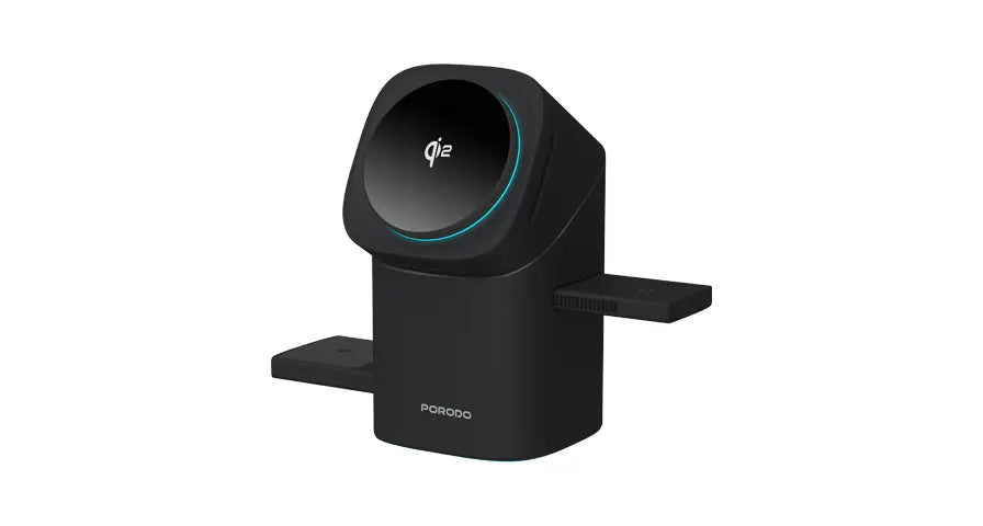 Porodo Auto Rotate & Slide Qi2 MagSafe Charging - Black