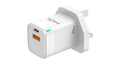 Porodo Blue Ultra-Quick Charger USB-A to USB-C - White