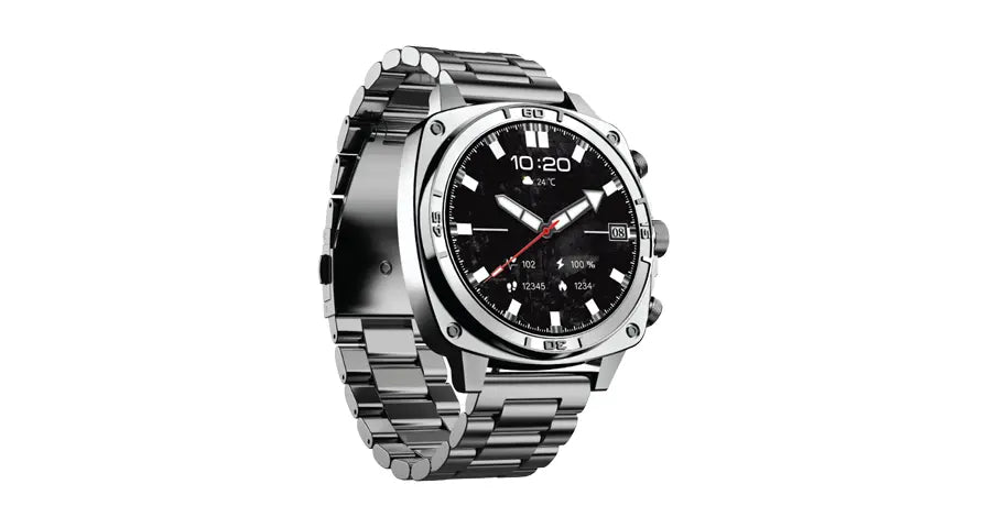 Porodo Chrono Steel Smart Watch - Silver
