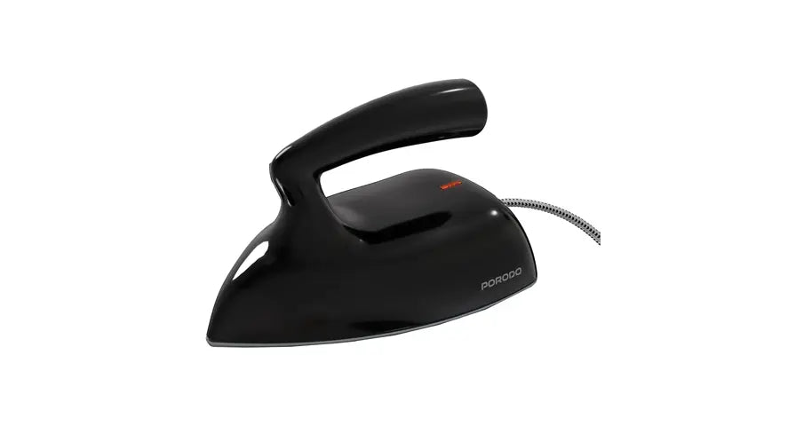Porodo Lifestyle Ironix Portable Mini Iron Steamer with Bakelite Handle - Black