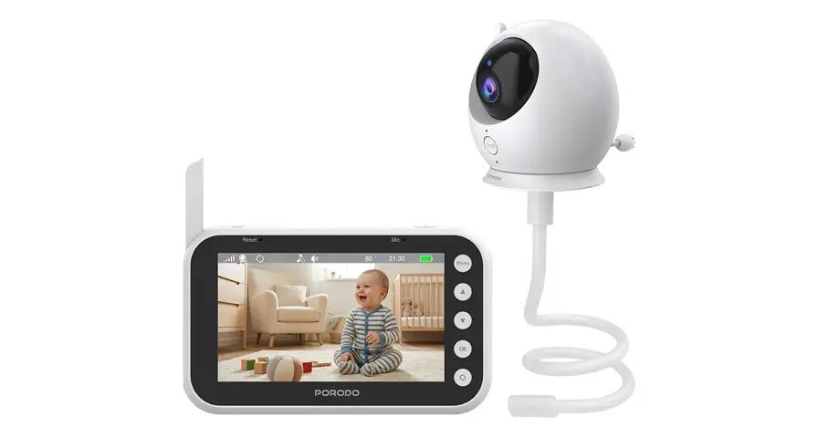 Porodo Lifestyle Lumi Baby Smart Monitor with Camera and Display Screen - Silver