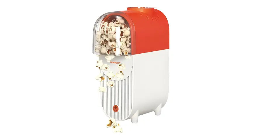 Porodo Lifestyle Popper Hot Air Popcorn Maker with Measuring Cup - White & Orange