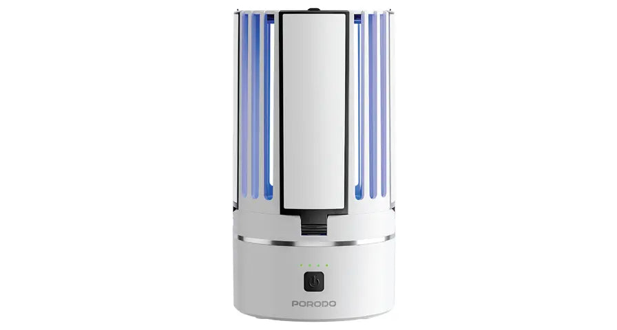 Porodo Lifestyle Portable 2-in-1 Insect Killer Lamp with Safe & Silent Operation - White