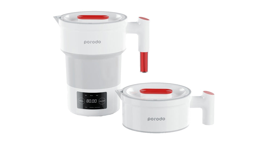 Porodo Lifestyle Portable Folding Electric Kettle - White