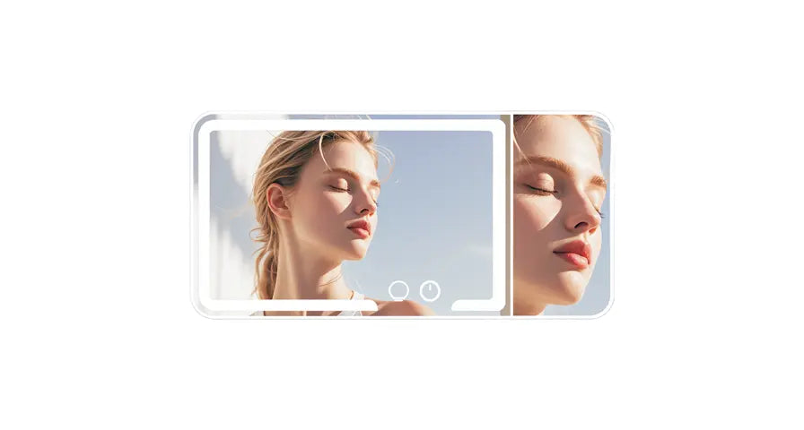 Porodo Lifestyle Shinevibe LED Car Makeup Mirror - Clear
