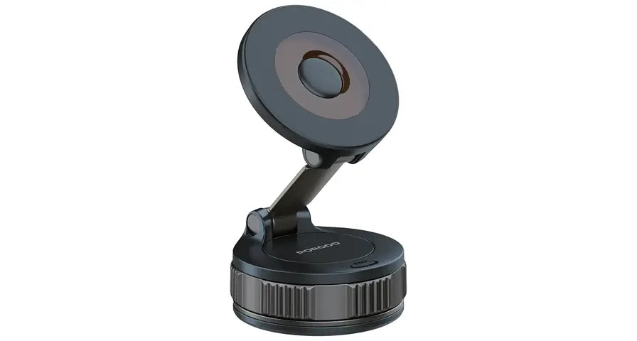 Porodo Rotarex MagSafe Car Mount with Powerful Suction Base - Black