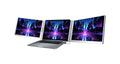 Powerology Dual Screen Portable Monitor - Silver