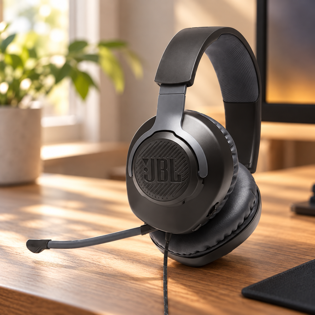 JBL Q100 GAMING HEAD SET — GREY Studio lifestyle