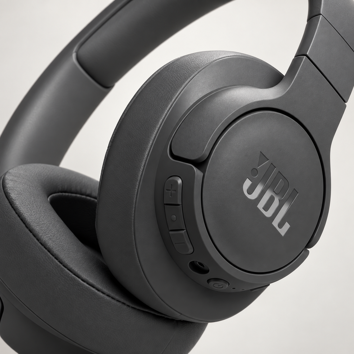 JBL T770 NC HEADPHONE — GREY Studio detail