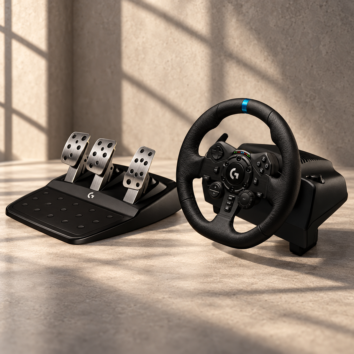 LOGITECH G923 RACING WHEL — GREY Studio editorial
