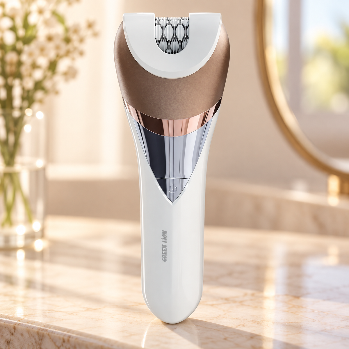 Green Lion 5 in 1 Cordless Epilator Kit - White — GREY Studio lifestyle