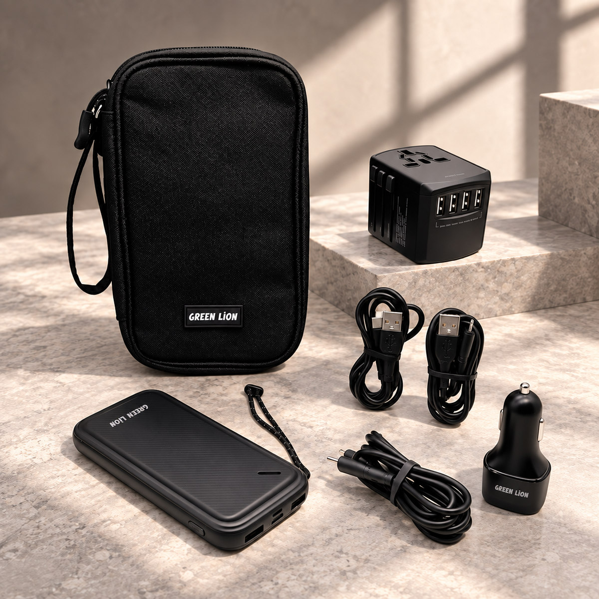 Green Lion 6 In 1 Universal Travel Bag — GREY Studio editorial