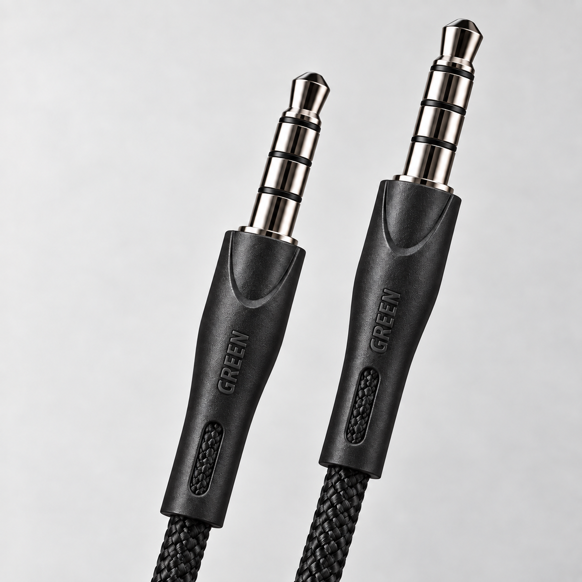 Green Lion AUX 3.5 to AUX 3.5 Cable 1.2m - Black — GREY Studio detail