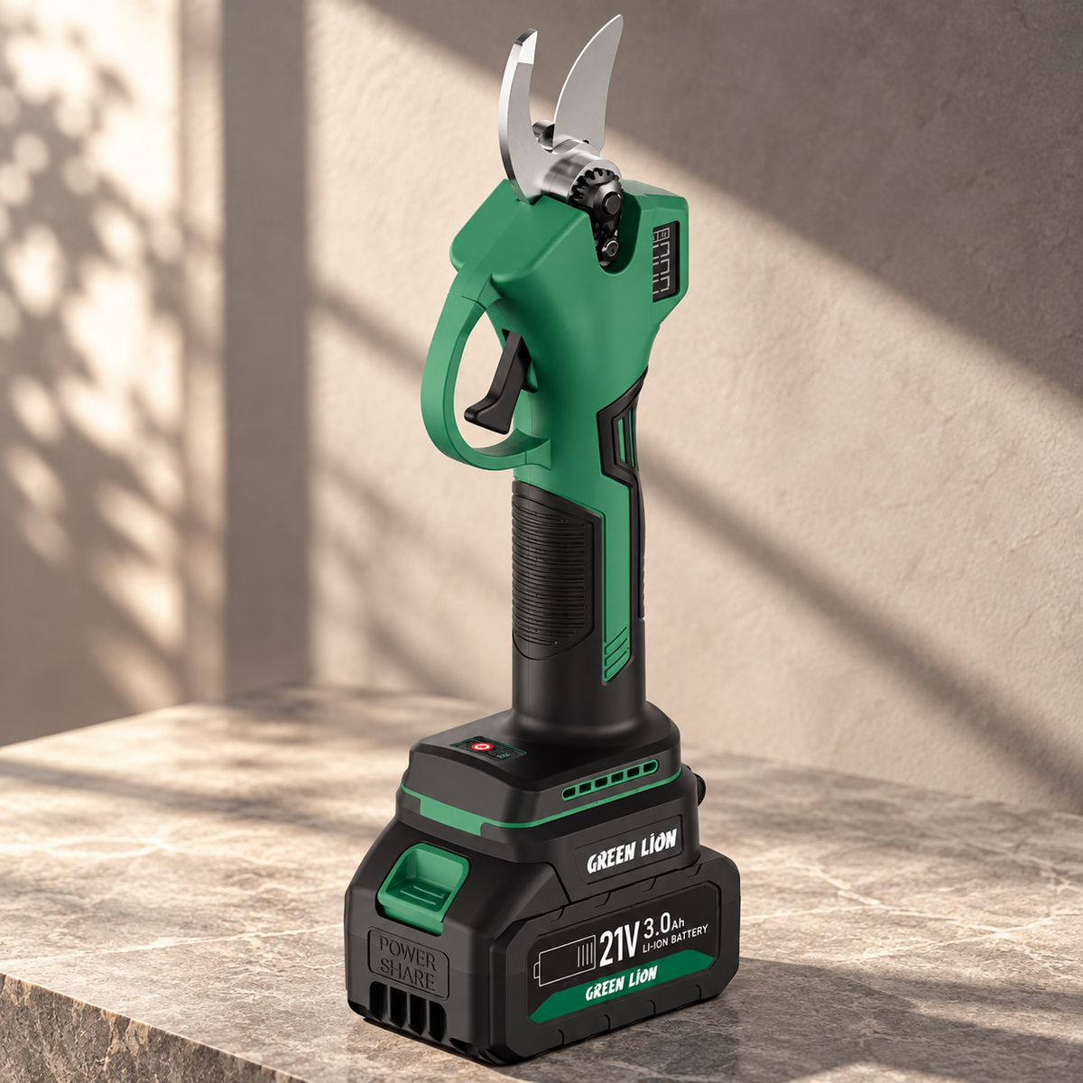Green Lion GSH-400 Electric Pruning Shears Tool - Green — GREY Studio editorial