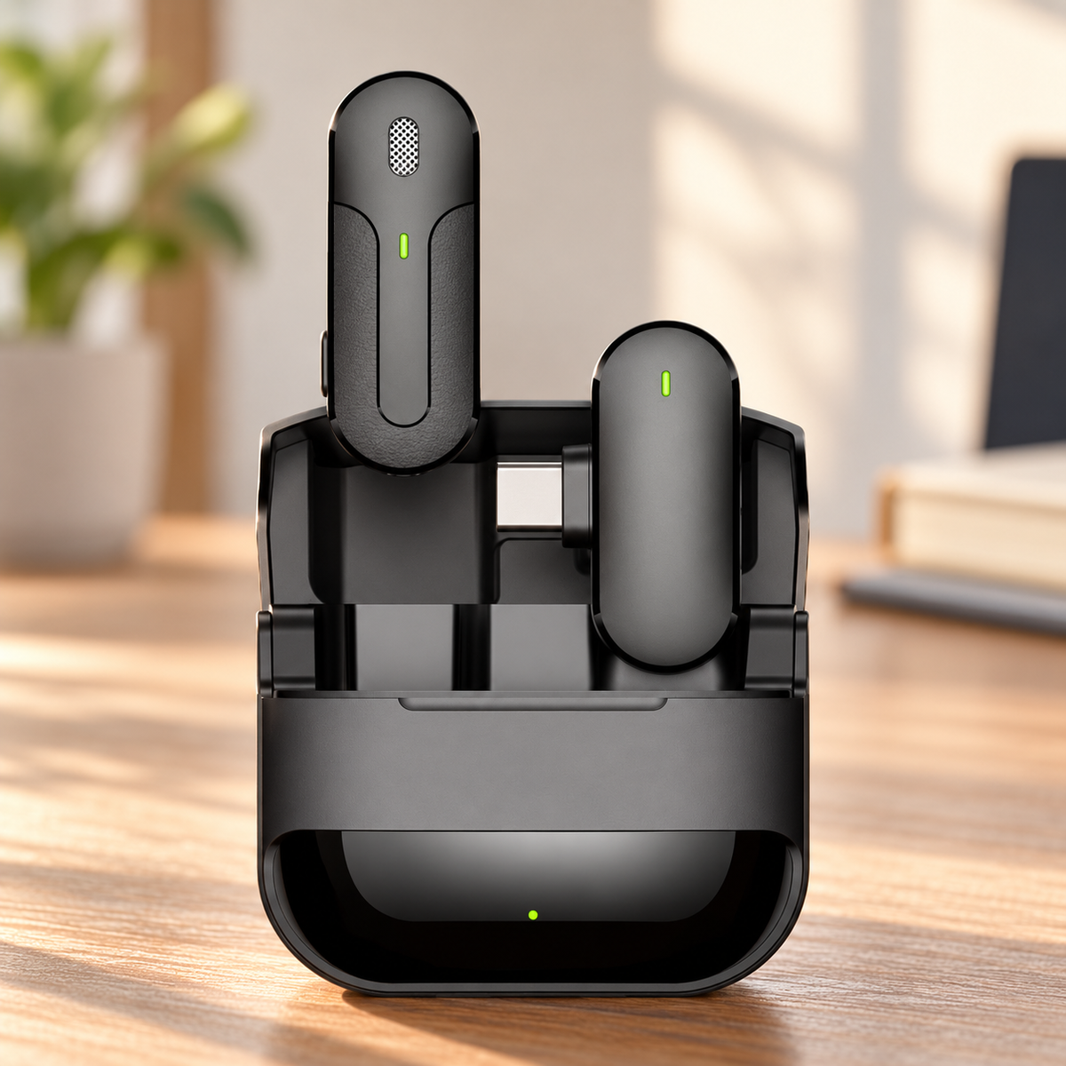 Green Lion Wireless Microphone with Type-C Connector - Audio Recording — GREY Studio lifestyle