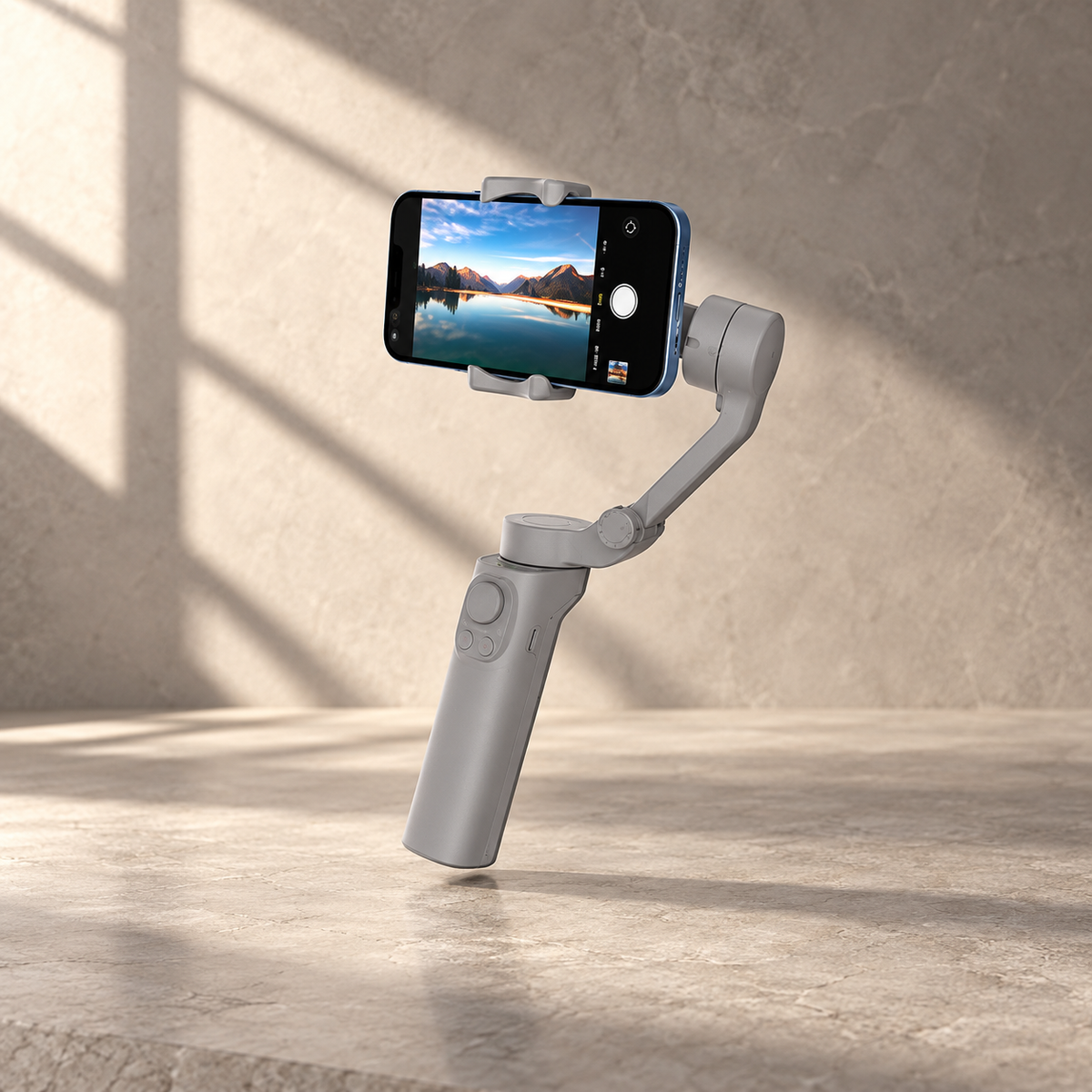 Porodo 3-Axis Anti shake Gimbal P5 — GREY Studio editorial