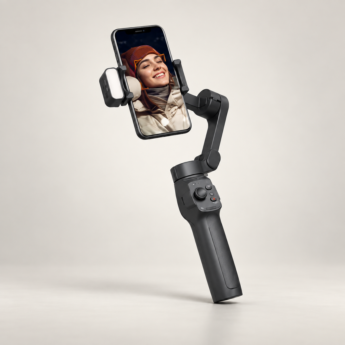 Porodo 3-Axis Gimbal Stabilizer Magnetic Fill Light - Black — GREY Studio catalog