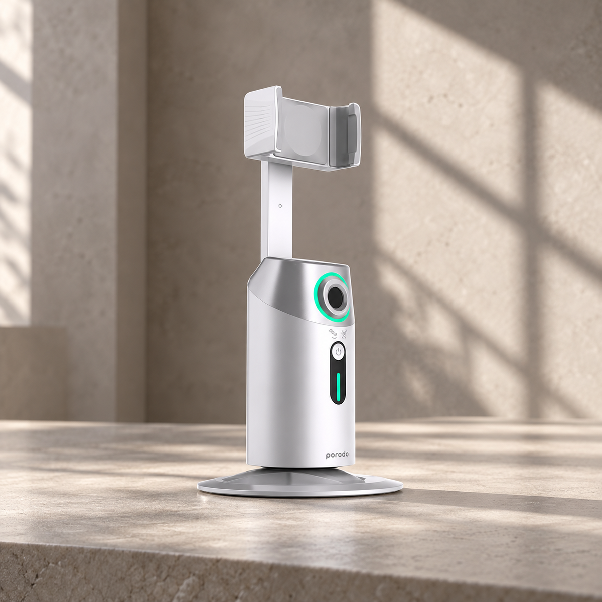 Porodo Gimbal with AI Face tracking Gesture Recognition with Remote Controller — GREY Studio editorial