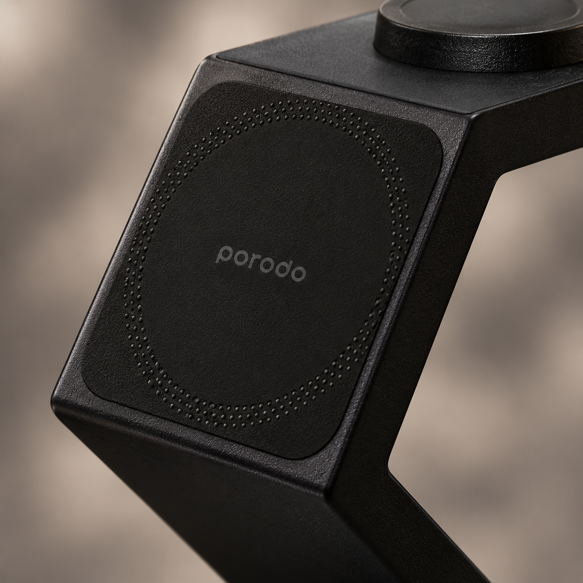 Porodo 4-In-1 Powerdock Wireless Charging Station with 360� Adjustable Viewing - Black — GREY Studio detail
