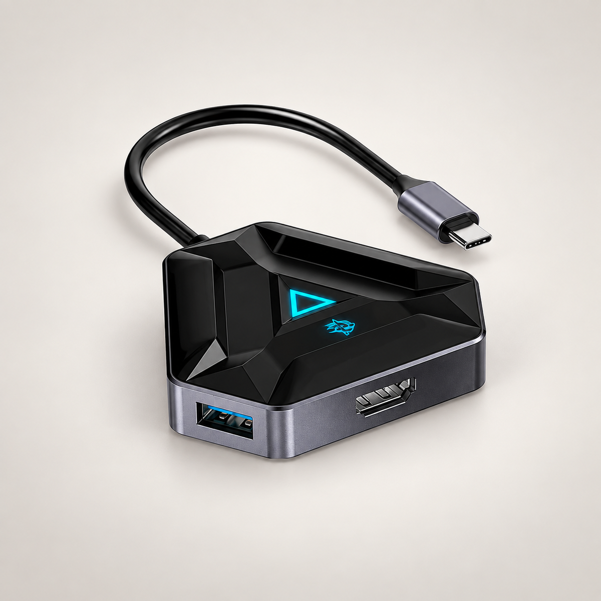 Porodo Gaming 6in1 USB-C Hub Type-C PD 100W HDMI USB SD MicroSD - Black — GREY Studio catalog