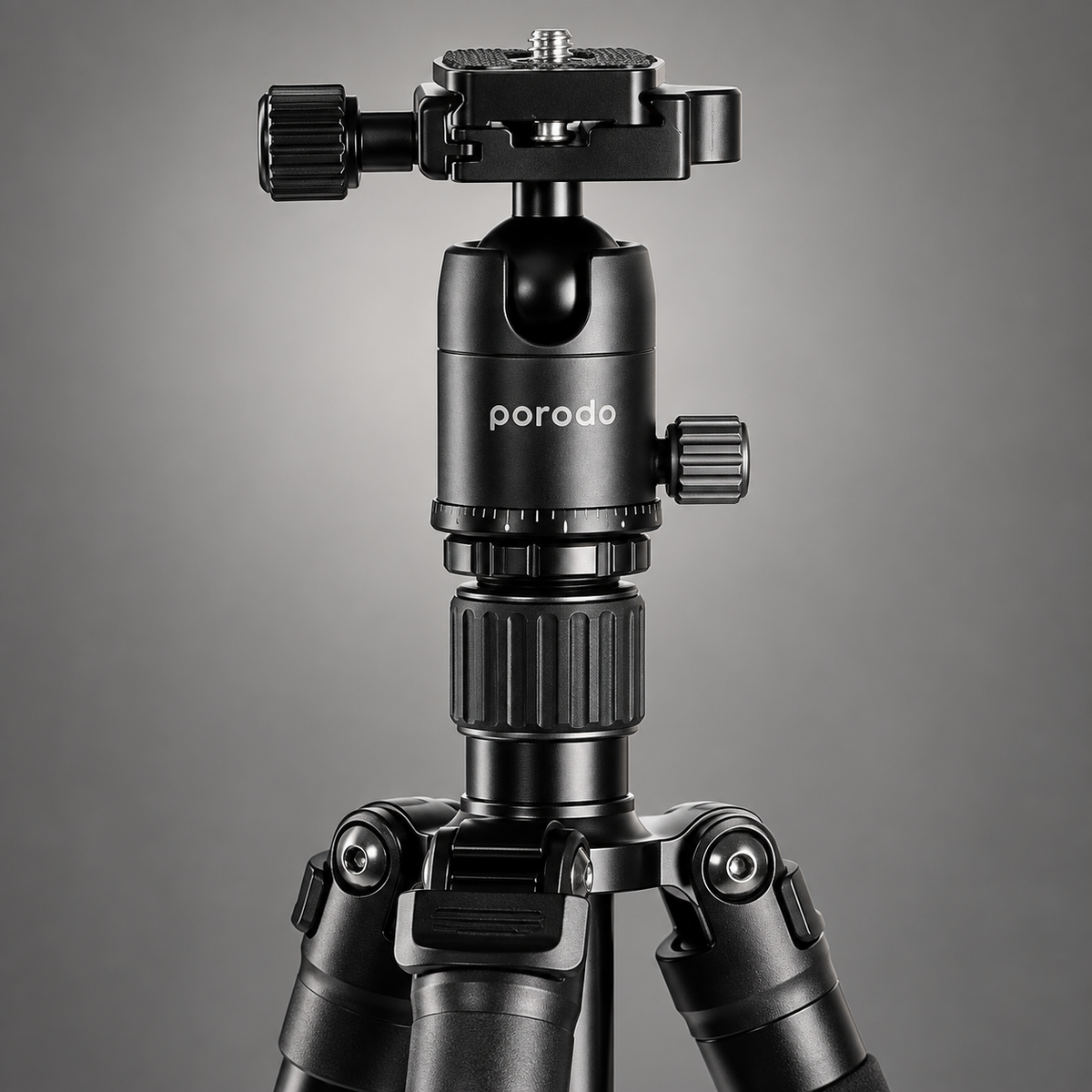 Porodo Aluminium Tripod with Ballhead - Black — GREY Studio detail