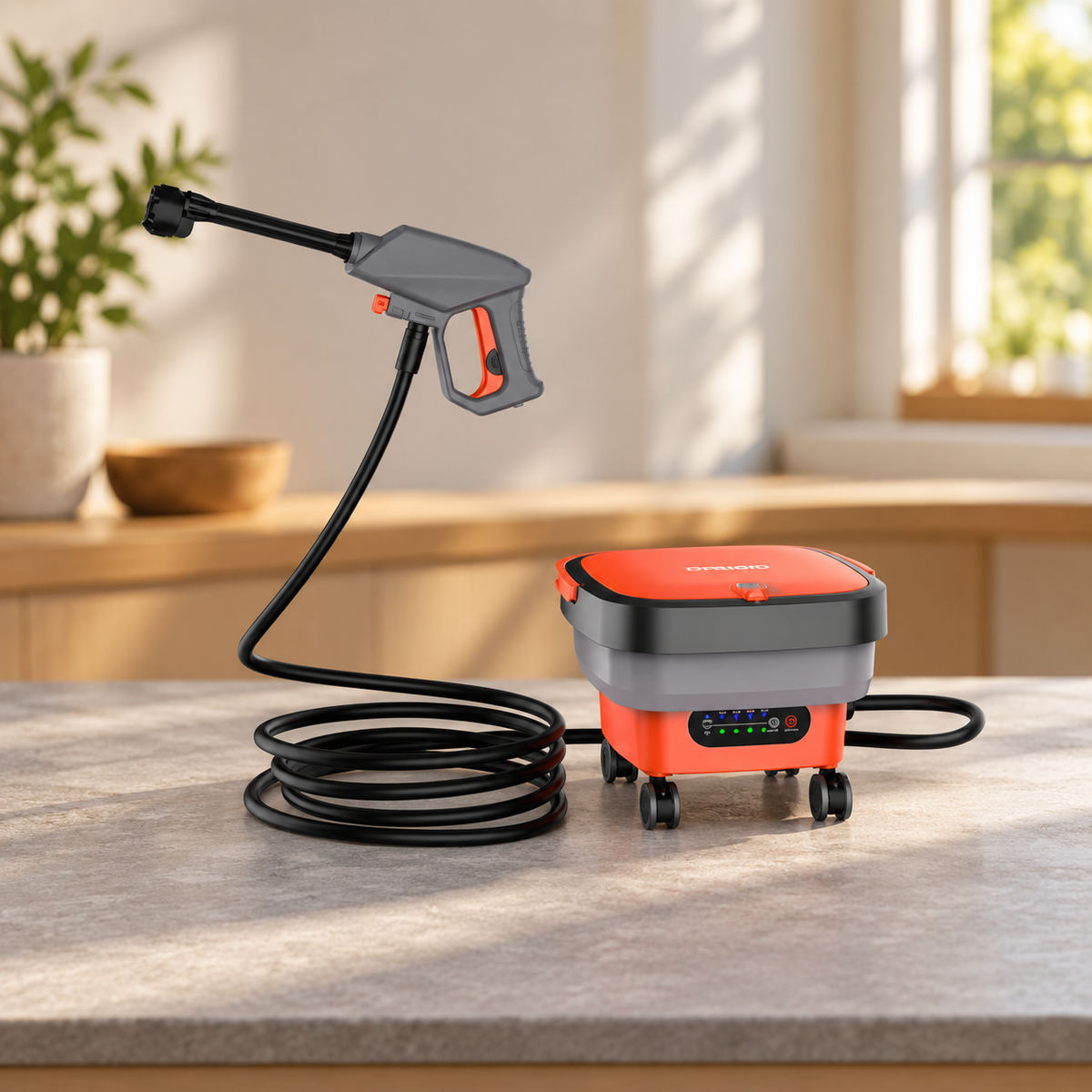 Porodo Aquaspray Multifunctional Pressure Washer - Orange — GREY Studio lifestyle