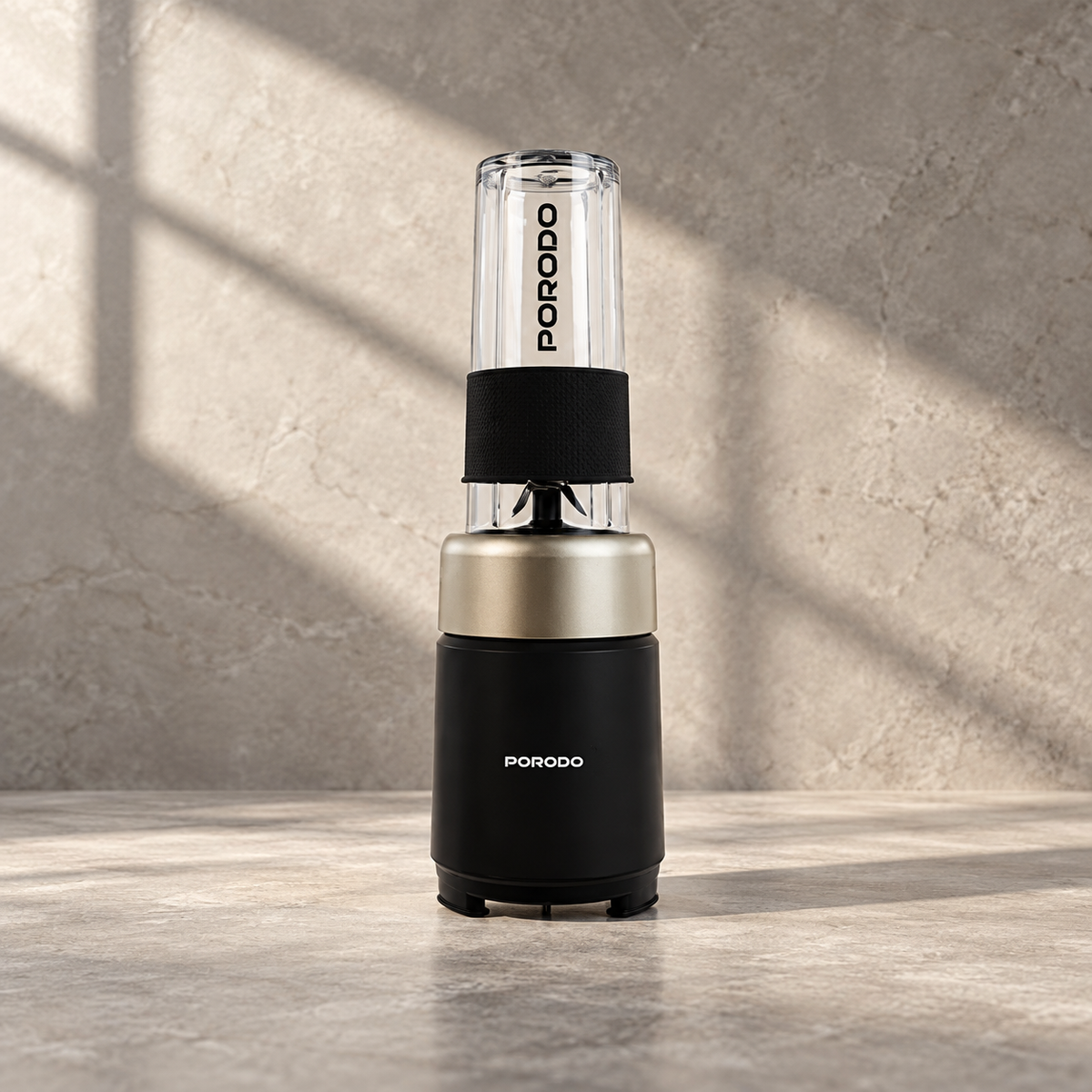 Porodo Blenza Automatic Juice Blender with Push-to-Start Function - Black — GREY Studio editorial
