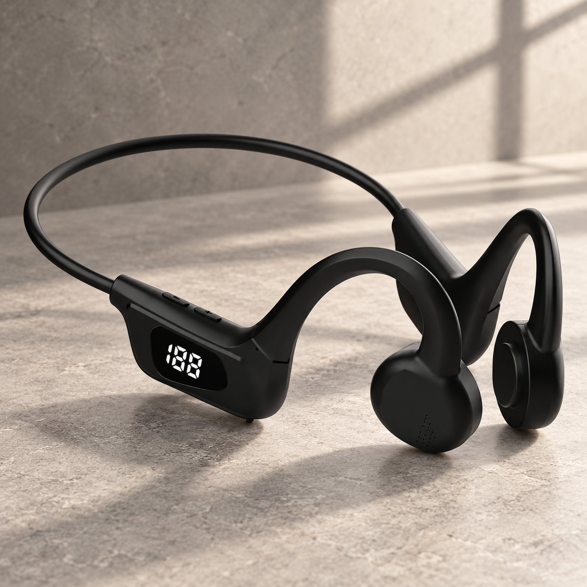 Porodo Blue Bone Conduction Wireless Headset - Black — GREY Studio editorial