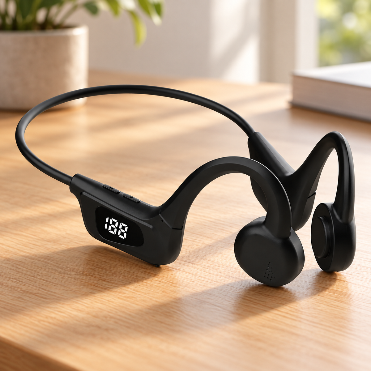 Porodo Blue Bone Conduction Wireless Headset - Black — GREY Studio lifestyle
