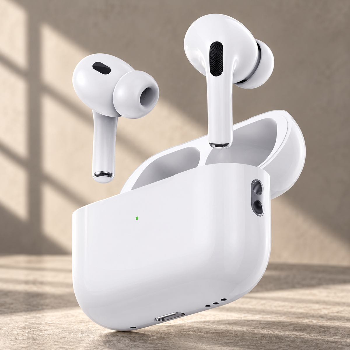 Porodo Blue Deep Bass Wireless Earbuds Pro 2 with Swipe Volume - White — GREY Studio editorial
