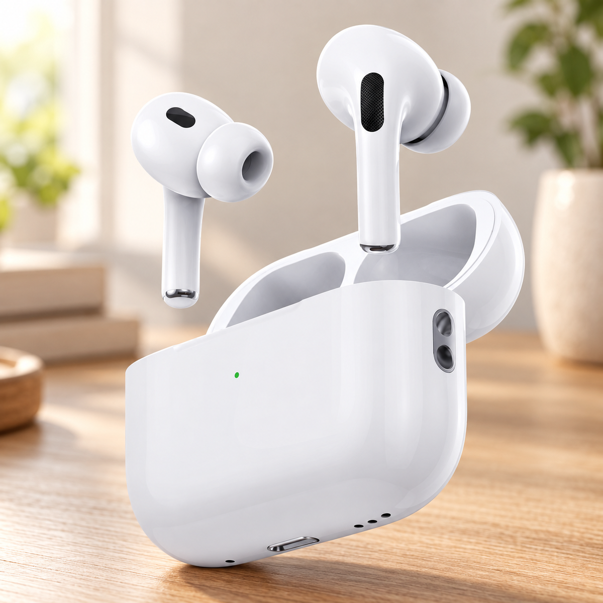 Porodo Blue Deep Bass Wireless Earbuds Pro 2 with Swipe Volume - White — GREY Studio lifestyle