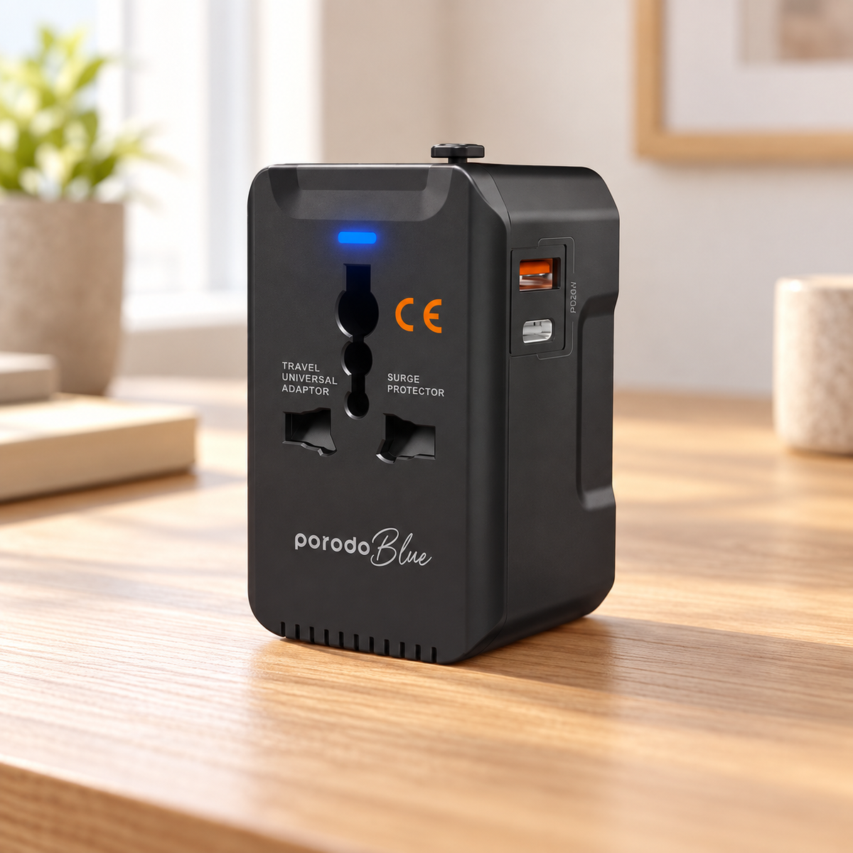 Porodo Blue Dual Port Universal Charger - Black — GREY Studio lifestyle