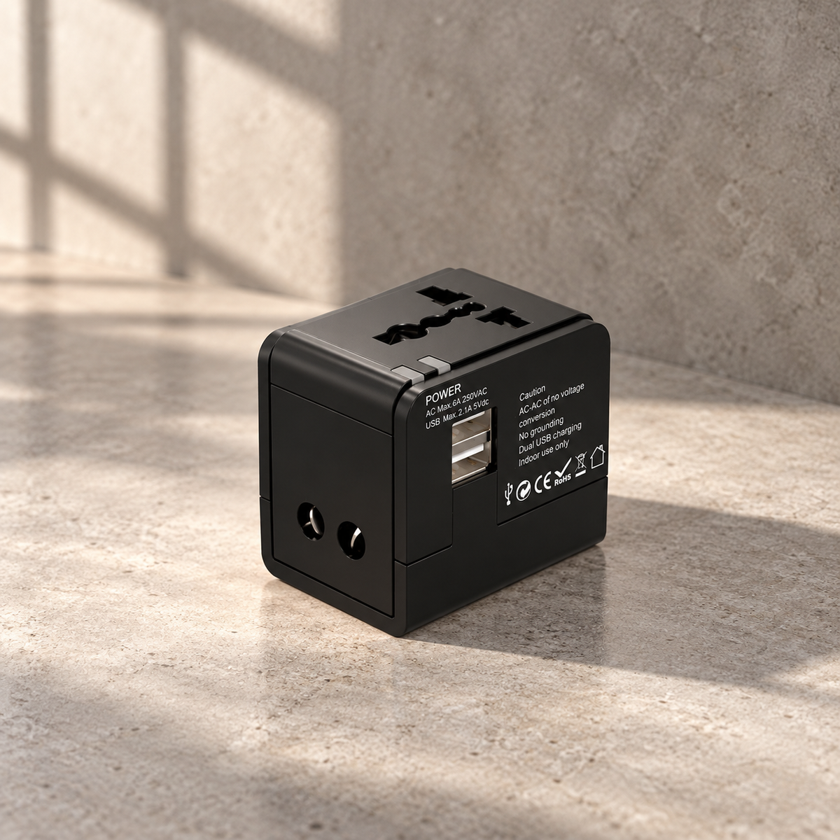 Porodo Blue Dual USB Universal Charger — GREY Studio editorial