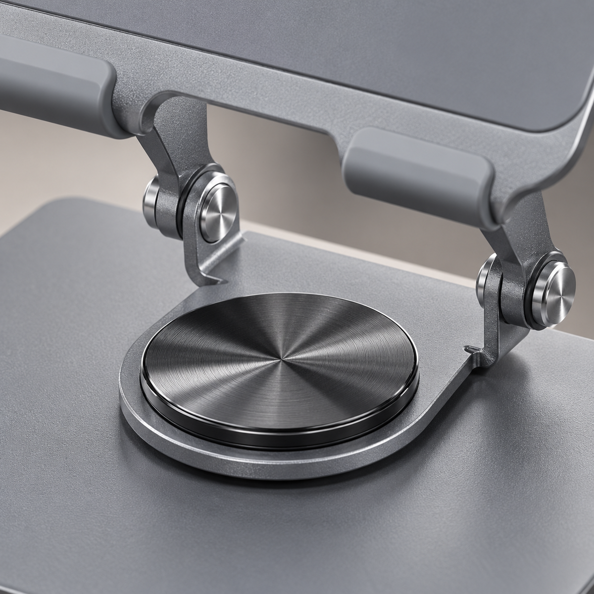 Porodo Zelo 360� Rotatable Tablet Holder with Silicone Grips - Gray — GREY Studio detail