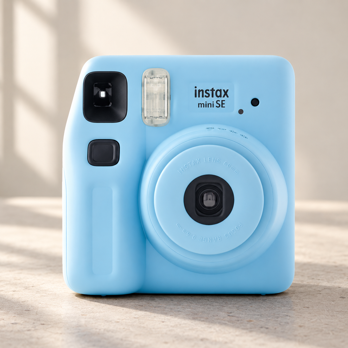 Instax Mini SE mavi — GREY Studio editorial