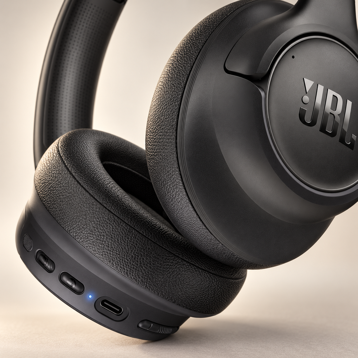 JBL TUNE 780 NC HEADPHONE — GREY Studio detail