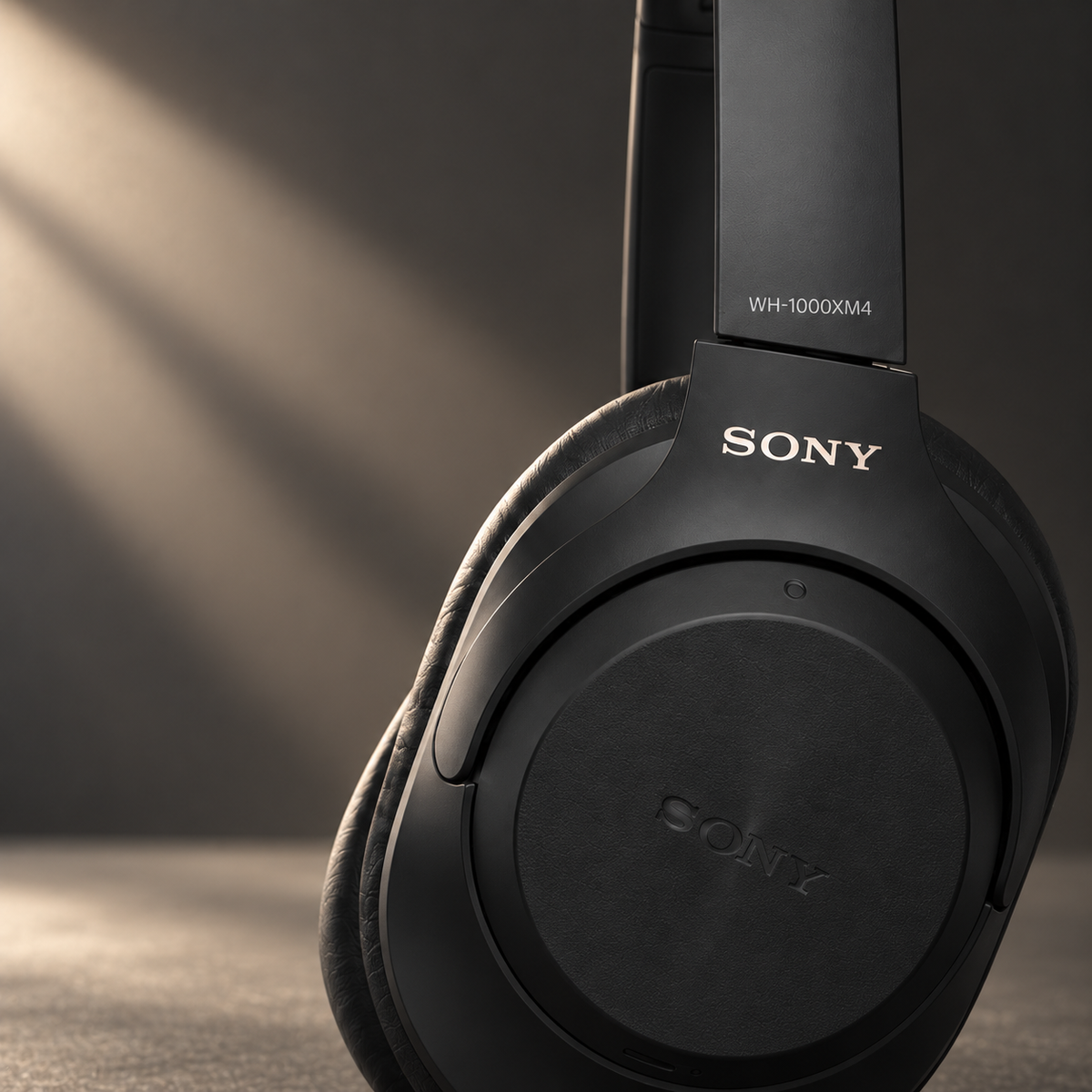 Sony WH-1000XM4 — GREY Studio yakın detay kompozisyonu
