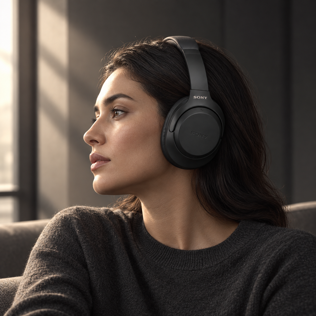 Sony WH-1000XM4 — GREY Studio kullanım kompozisyonu