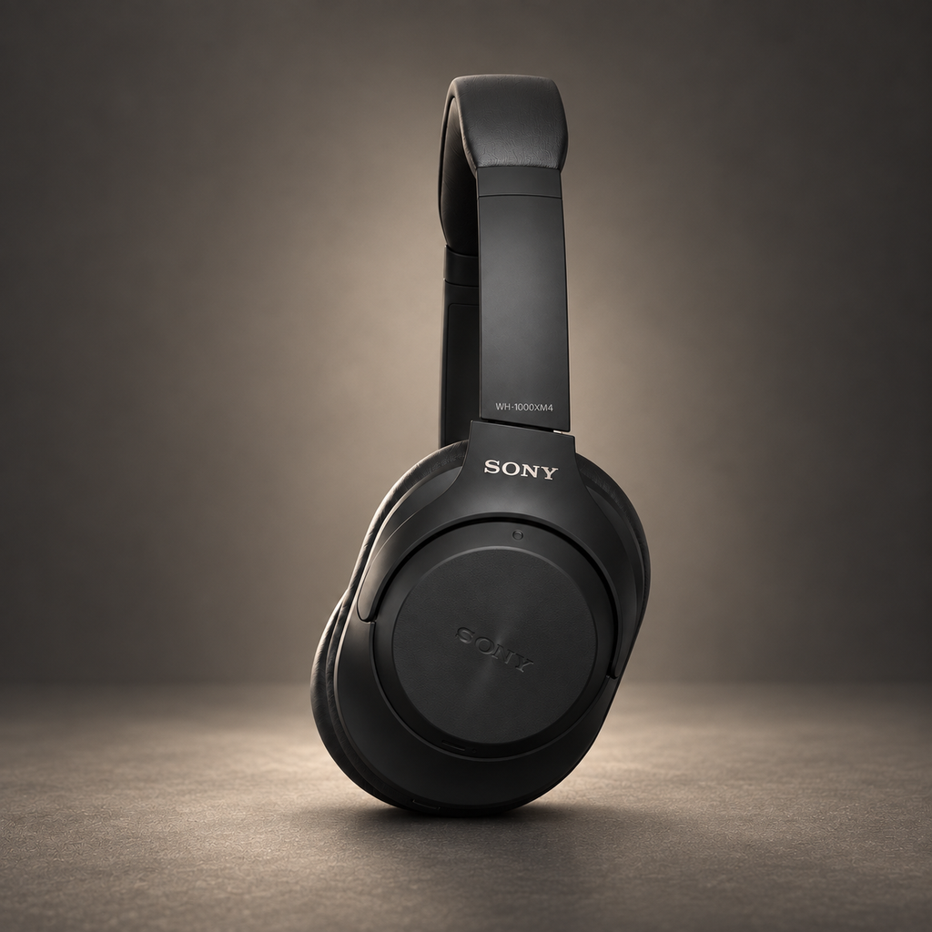 Sony WH-1000XM4 siyah — GREY Studio ürün kompozisyonu