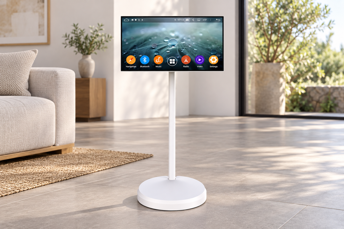 GREY Studio lifestyle | Powerology 22" Android SMART SCREEN 128GB 6000mAh | P21ATBLTWH