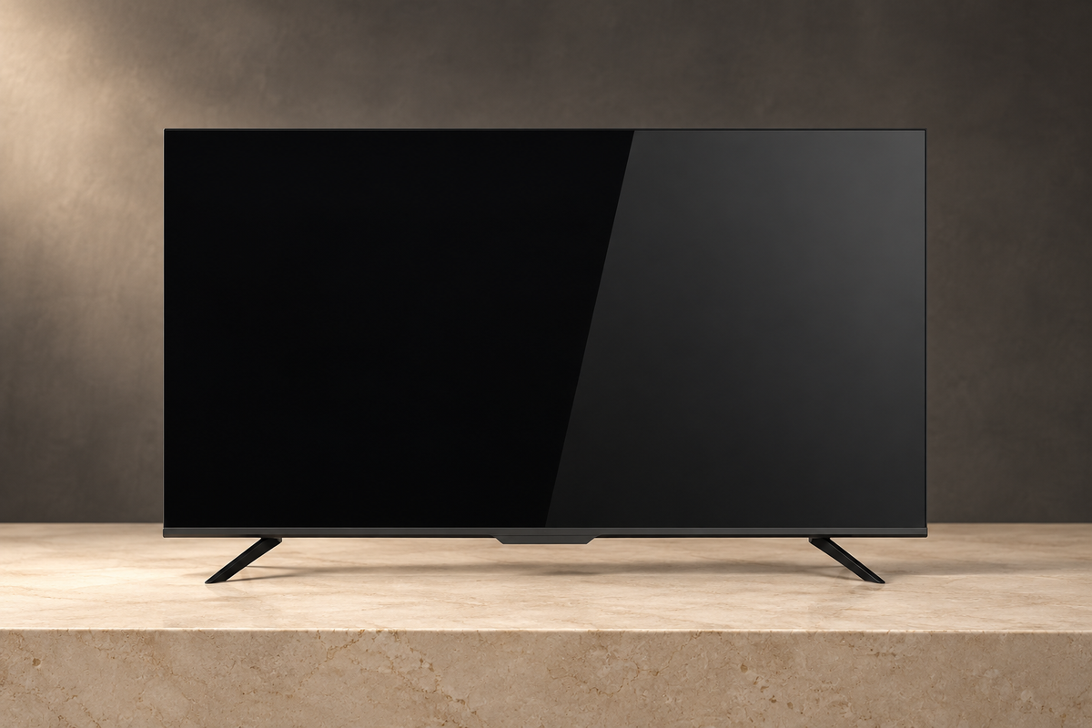 GREY Studio editorial | Powerology 55" UHD Smart TV | P55SGTVBK