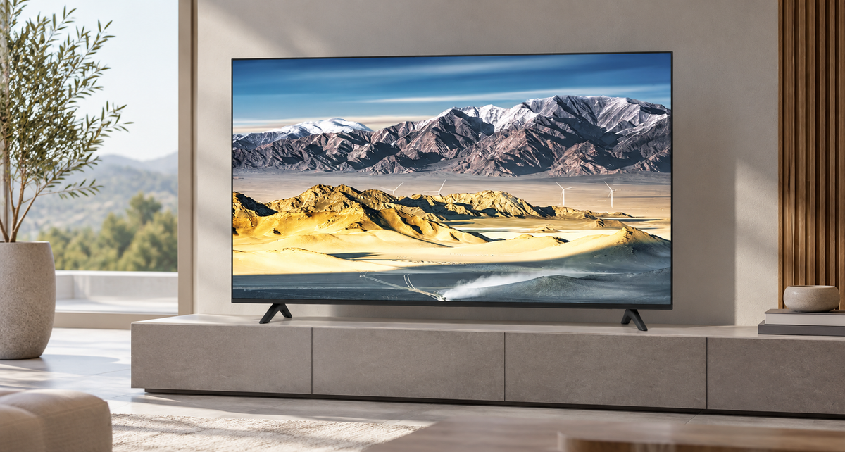 GREY Studio lifestyle | Powerology Android Smart TV 65" - Black | P65UHDA14